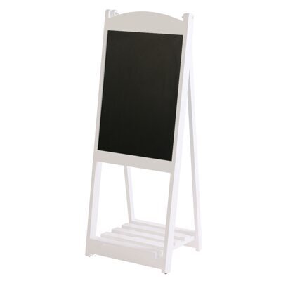 Kundenstopper Kreidetafel mit Ablage 110 x 41 cm weiss