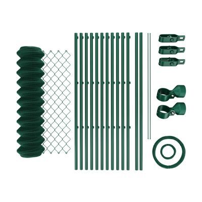 Maschendrahtzaun Komplettset grün 0.8 x 25 m