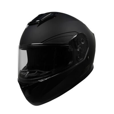 Motorrad Integralhelm Einzelvisier schwarz matt Grösse 61