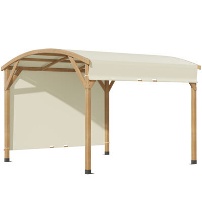 Pergola 3.2x3m Gartenpavillon Massivholz Creme