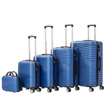 Reisekoffer Hartschalenkoffer NIA 5er Set blau