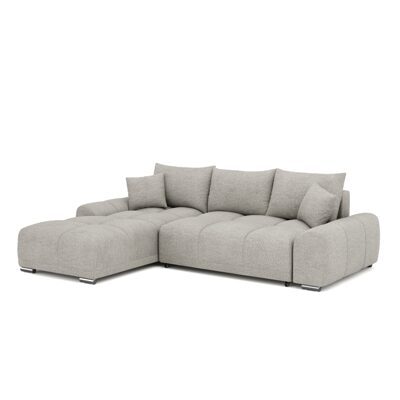 Ecksofa mit Schlaffunktion TRAVIS links grau