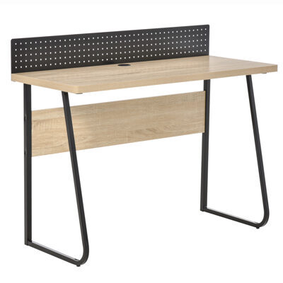 Schreibtisch Bürotisch mit Stecktafel Kabelmanagement-Loch 110x48x90cm