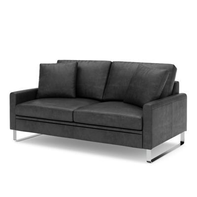 Sofa Leder GIAN 2-Sitzer anthrazit