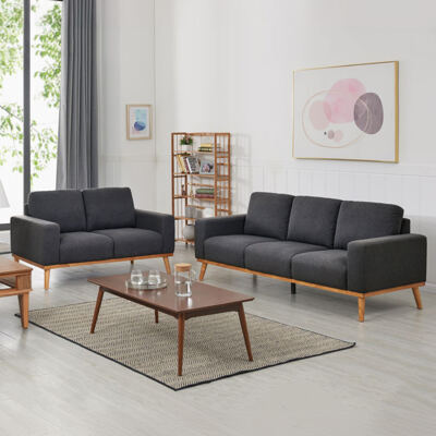 Sofa Set AMOR 2-teilig anthrazit