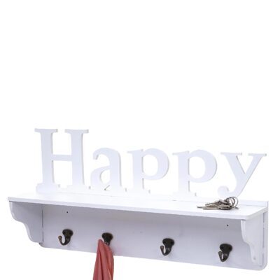 Wandgarderobe Regal Happy 30x60x13cm Weiss