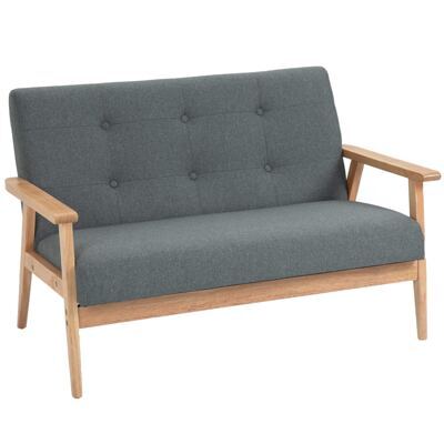 2-Sitzer Sofa Doppelsofa Loveseat 115x66.5x73cm Grau